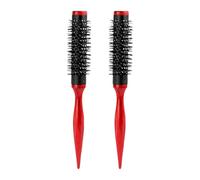 MUSISALY 2 Pezzi Spazzola a Rullo per Chioma 2 Pezzi in Nylon Morbido Rotonda Mini Ventilata per Asciugatura e Districamento Chioma Ricci da Salone Portatile per Styling e Viaggio