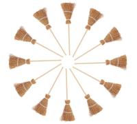 MUSISALY 20 Pezzi Scope in Miniatura per Case delle Bambole Ornamenti a Forma di Scopa da Strega 5X14 CM Decorazioni Micro-Paesaggistiche per Halloween e Giocattoli per