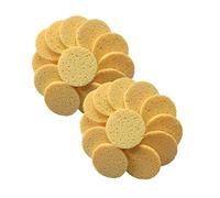 MUSISALY 20pezzi Spugnette Struccanti Cotone Per Pulizia Viso Puff Per Trucco Cellulosa Compressa Colore Naturale Rotonde Delicate e Sicure Per La