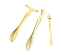 MUSISALY 3 Pezzi Cucchiaio Per Massaggio Occhi Viso Strumenti Bellezza Metallo Applicatore Misurino Forniture Dorate Liscia Pelle