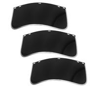 MUSISALY 3 Pezzi Visiera Protettiva in Pvc e Alluminio per Casco di Sicurezza Nero 1.0mm, Resistente Agli Urti e Alte Temperature, per Lavori di Saldatura e Fai-da-te