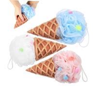 MUSISALY 3 Pz Spugne Bagno Bambini Palla Gelato Luffa Doccia Spugna Luffa Palla Doccia