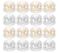 MUSISALY 32 Pezzi Ferma Orecchini in Silicone Chiusure per Orecchini e Ear Studs Donna per Realizzazione e Riparazione Bloccaggio