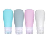 MUSISALY 4 Flaconi 60 Ml Per Cosmetici Da Viaggio Contenitori in Silicone Portatili Flaconi Vuoti Impermeabili Per Lozioni E Struccanti