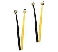 MUSISALY 4 Pezzi Penna Gel 0,5mm in Silicone a Forma di Ape Nera | Studio e Ufficio, Impugnatura Morbida, Inchiostro Stabile, Uso Archivio, Facile da Portare