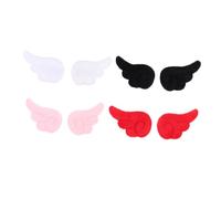 MUSISALY 4paia Plush Angel Wings Hair Clips for Kids Adorable Hairpins for Girls Daily Outfits and Special Occasions