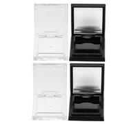 MUSISALY 4pezzi Cofanetto Per Ombretti Astuccio Per Trucco Vuote Per Ombretti e Rossetti Nero e Bianco Contenitori Per Cosmetici Portatile e Conveniente Per Uso Quotidiano e Viaggio