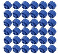 MUSISALY 50 Pezzi Tappi per Punta Ago di Erogazione in Plastica Blu Tappo Luer Lock di Ricambio per Siringhe e Bottiglie per Colla Resistenza ad Alta Temperatura per Forniture
