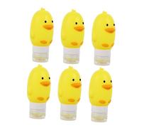 MUSISALY 6 Flaconi Vuoti Riutilizzabili in Silicone Comprimibili Per Lozione E Shampoo Contenitori Da Viaggio Tappo A Tenuta Stagna