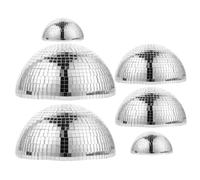 MUSISALY 6 Pezzi Pallina Riflettente Disco in Vetro Argento a Forma di Mezza Sfera Superficie Specchiata e Installazione Semplice per Decorazioni retrò in Cucina o Hotel
