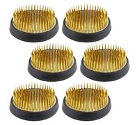 MUSISALY 6 Pezzi Supporto Floreale Ikebana con Base in Gomma, per | Perni in Ottone Fitti, Struttura Robusta, Stile Giapponese Minimalista, per Bouquet da Tavolo e Allestimenti