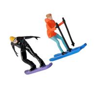 MUSISALY 64 Set da 2 Pezzi Maschio e Femmina, Modelli di Resina per Diorama Sciistico, Accessori Fotografici per Scene in Miniatura e Collezionismo