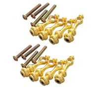 MUSISALY 8 Pezzi Kit per Fusi Metallici in Ferro Testa a Zucca Oro per Mobili e Armadi Vino, Facile Installazione e Design Semplice, per Progetti Fai da Te in Ufficio
