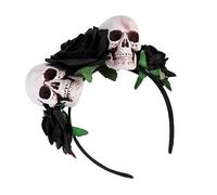 MUSISALY Accessori Per Con Teschio E Fascia Floreale Con Teschio E Rosa Elegante Copricapo Per Halloween E Cosplay
