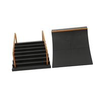 MUSISALY Accessori per Skateboard da Dito 2 Pezzi in Plastico Nero Ostacoli per Parco Skateboard e Sviluppo Intelligenza per Appassionati di Fingerboard