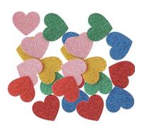 MUSISALY Adesivi a Forma di Cuore Glitterato in Schiuma Eva Rimovibili per Lavoretti Creativi e Scrapbooking, Set da 15 Pezzi Multicolore per Ragazzo Ragazza e Artigianato Colore Casuale