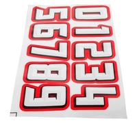 MUSISALY Adesivi per Caschi Sportivi Autoadesivi Numeri 0-9, Set da 10 Pezzi per Decorazione Casco Calcio e Hockey, Resistenti e Versatili per Attrezzatura Sportiva di Squadra