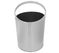 MUSISALY Bidone per Rifiuti in Acciaio Inossidabile Argento Rotondo Capacità Resistente e Design Salvaspazio per Sotto Lavelli e Controsoffitti