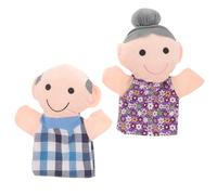 MUSISALY Burattini a Mano per Piccoli 1-3 Anni, Set 2 Pezzi Nonno e Nonna in Stoffa Morbida, Gioco Educativo per Raccontare Storie e Sviluppo Comunicativo, per Attività Genitori-figli