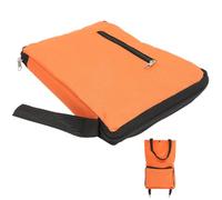 MUSISALY Capienza Grande Carrello Spesa Pieghevole, Arancia, con Ruote