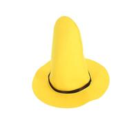 MUSISALY Cappello da Strega Cappello Alto e Portatile in Feltro Giallo Leggero Design Unico per Costumi e Feste a Tema Halloween e Mascherate
