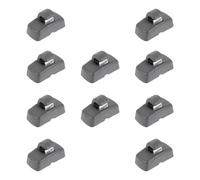 MUSISALY Clip Aletta Parasole Interna Abs 10 Pezzi Grigio Compatibile con Auto Golf, Gancio Staffa Sostituzione Accessori Visiera per Guida Sicura e Riduzione Abbagliamento