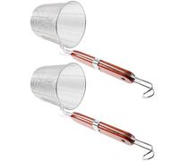 MUSISALY Colino a Rete Ragno in Acciaio Inossidabile 2 Pezzi per Noodles e Patatine, Resistente e Liscio, per Cucina Domestica e Bar per Colazione