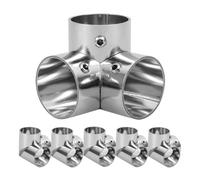 MUSISALY Connettore Angolare per Tubi in Acciaio Inossidabile 25mm, 6 Pezzi, Resistente e Multifunzione, per Tettoie e Scaffalature