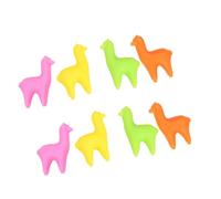 MUSISALY Contrassegni per Bicchieri in Plastico a Forma di Alpaca 8 Pezzi Segnaposto Creativi per Bicchieri da Vino per Feste e Fraternità Colore Casuale