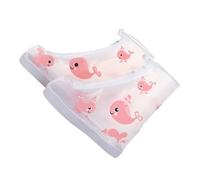 MUSISALY Copriscarpe Impermeabili Antiscivolo in Pvc Rosa Suola Resistente e Chiusura a Zip, per Pioggia e Protezione Scarpe nei Luoghi Antichi