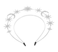 MUSISALY Corona Sposa Stella e Selene Cerchietto Da Dea Decorazioni Stellari Fascia Per Capelli Doppio Livello in Metallo Accessori Bohémien Per Matrimonio e Palcoscenico