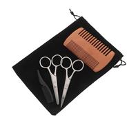 MUSISALY Cura della Barba da Uomo Strumento per Modellare la Barba Pettine in Legno per Styling Pettine in Plastica Completo