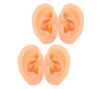 MUSISALY di Orecchio in Silicone Morbido 2 Paia Sinistro e Destro Stampi Auricolari Realistici per Pratica Piercing e Esposizione Gioielli Accessorio Didattico Portatile per Formazione