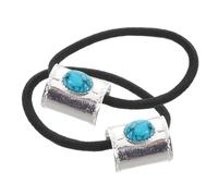 MUSISALY Fasce Per Elastico Vintage Finto Turchese Design Morbido Confortevole Corde Per Lunghe Per Coda Di Cavallo Uso Quotidiano Festa Viaggio