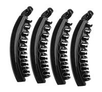 MUSISALY Fermaglio Per Chioma a Banana Grande in Policarbonato, Clip Dentata Resistente, 4 Pezzi Per Feste e Lavoro