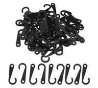 MUSISALY Ganci a J per Esposizione Calzini 500 Pezzi in Plastica Nera per Negozi Ganci per Appendere Calze, Cappelli e Biancheria Intima Riutilizzabili e Pratici