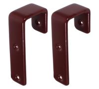 MUSISALY Ganci per Scale per Letti a Castello 2 Pezzi Staffe Resistenti Rivestite, Ganci a J Regolabili in Metallo Marrone da 25 Mm, Ferramenta per Scale da Biblioteca e Sponde Letto,