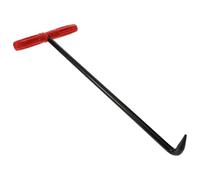 MUSISALY Gancio Sollevamento Tombino in Ferro T-handle con Rivestimento Antiscivolo Strumento Robusto per Sollevare Coperchi Fognari e Porte Avvolgibili Uso Professionale e Pratico