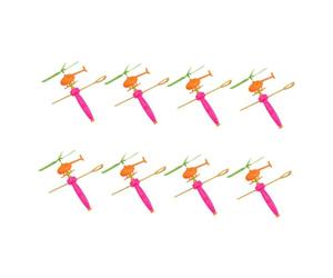 MUSISALY Giocattoli Volanti per 8 Pezzi, Elicotteri Aerei in Plastica Leggera e Durevole, Gioco Educativo per Coordinazione Occhio-mano e Attività All'aperto Colore Casuale Colore Casuale