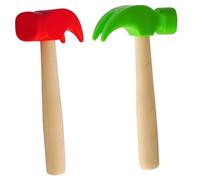 MUSISALY Martello Giocattolo per Bambini 2 Pezzi Piccole Mazze in Legno Testa in Plastica Pp per Gioco Motorio e Laboratorio Didattico in Asilo, Regalo Educativo per Bambini Piccoli