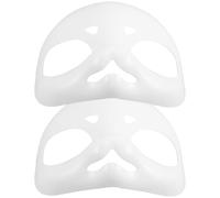 MUSISALY Maschera Base Testa Animale Bianca in Plastica Morbida per Costume Furry Cosplay e Halloween Set da 2 Pezzi Riutilizzabile per Feste e Personalizzazione Fai da Te