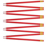 MUSISALY Matite Rosse Cancellabili 12 Pezzi, Esagonali in Legno con Gomma, per Test di Valutazione e Disegno, per Insegnanti e Studenti