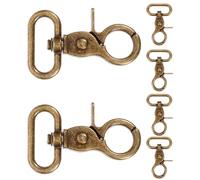 MUSISALY Moschettone Girevole in Lega di Zinco 6 Pezzi Chiusura a Pinza Grande per Borse Versatile e Decorativo, Design Semplice e Stiloso per Accessori