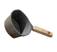 MUSISALY Pentola da Cucina Piccola Antiaderente da 250ml in Lega di Alluminio con Design Compatto e Manico in Legno, Facile da Pulire, per Uso Domestico da Viaggio