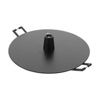 MUSISALY Piastra da soffitto da incasso in metallo, supporto piatto rotondo, colore nero, per unità LED e base downlight, tenuta sicura durante la ristrutturazione