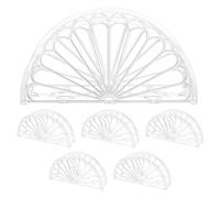 MUSISALY Porta Tovaglioli e Design Creativo Trasparente da Tavolo Semicircolare in PS Superficie Liscia Confezione da 6 Pezzi la Cucina la Cena