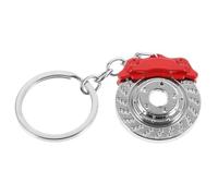 MUSISALY Portachiavi per Auto da Uomo Piccolo in Metallo a Disco Freno Rosso Ciondolo Portachiavi Compatto per Chiavi e Borsa Decorazione Versatile per Appassionati di Automobilismo