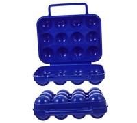 MUSISALY Portauova Da Escursionismo in Plastica Pp Resistente 12 Scomparti, Scatola Per Uova Da Esterno Leggera e Compatta, Contenitore Portatile Per Frigorifero e Campeggio, Set Da 2 Pezzi Blu