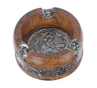 MUSISALY Posacenere Decorativo in Legno Di Mango Multifunzionale, Vassoio Di Fuliggine Retrò Per Scrivania, Accessorio Per Ufficio e Casa, Elegante Decorazione Per Sala Riunioni, Studio e Soggiorno