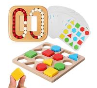 MUSISALY Puzzle in Legno per Anziani Labirinto e Forme Geometriche Gioco Cognitivo Educativo e Attività di Memoria Portatile per Adulti